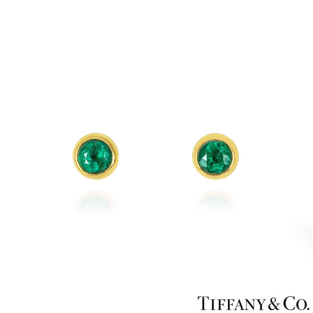 Tiffany & Co. Yellow Gold Color By The Yard Elsa Peretti Emerald Earrings 62633069 Tiffany & Co. Yellow Gold Color By The Yard Elsa Peretti Emerald Earrings 62633069